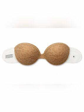 Victoria secret Lace Strapless Bra in Tan a cup